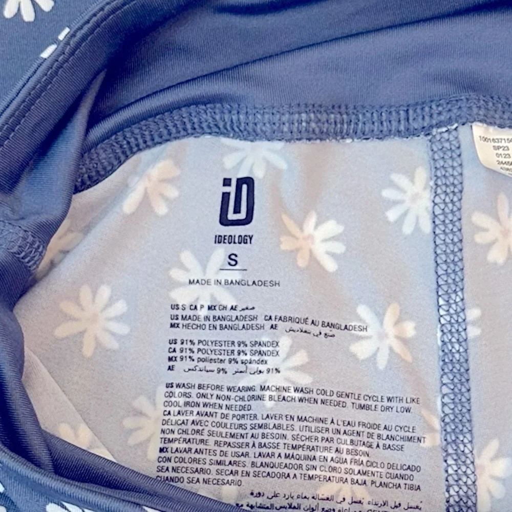 Ideology Blue and White Daisy Print Leggings